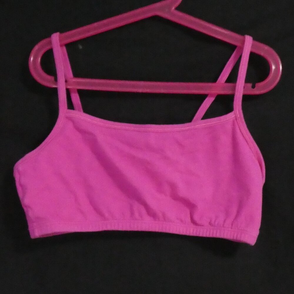 FRUIT OF THE LOOM | size 36 | Girls' Pink Spaghetti Strap Sports Bra